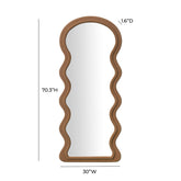 Rhodes Cinnamon Velvet 70" Floor Mirror Model: TOV-C68955